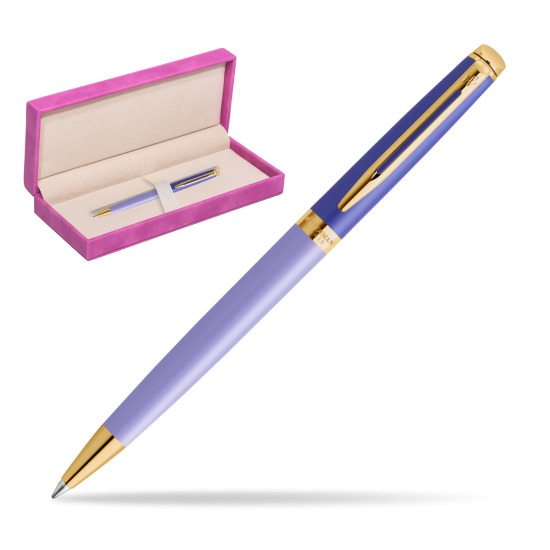 Długopis Waterman HÉMISPHÈRE COLOR-BLOCK PURPLE w pudełku zamszowym fuksja