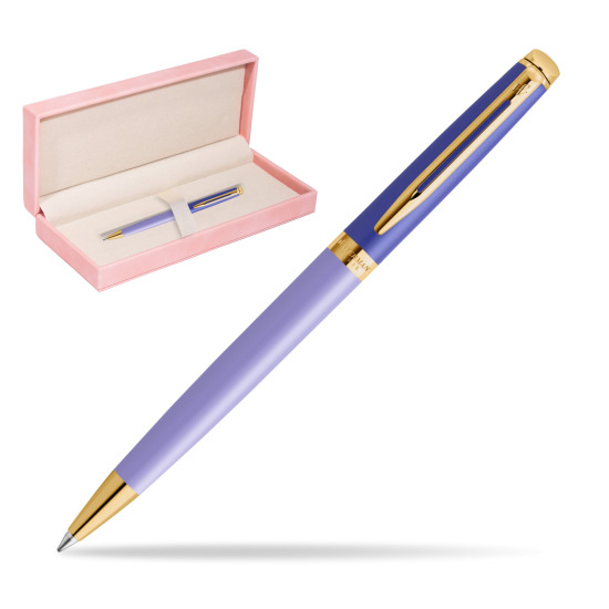 Długopis Waterman HÉMISPHÈRE COLOR-BLOCK PURPLE w różowym pudełku zamszowym