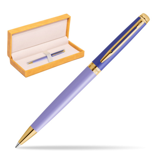 Długopis Waterman HÉMISPHÈRE COLOR-BLOCK PURPLE w żółtym pudełku zamszowym
