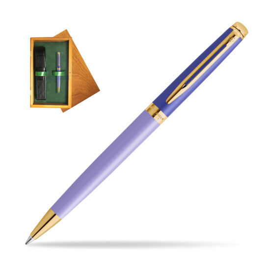 Długopis Waterman HÉMISPHÈRE COLOR-BLOCK PURPLE w pudełku drewnianym Honey Single Zieleń