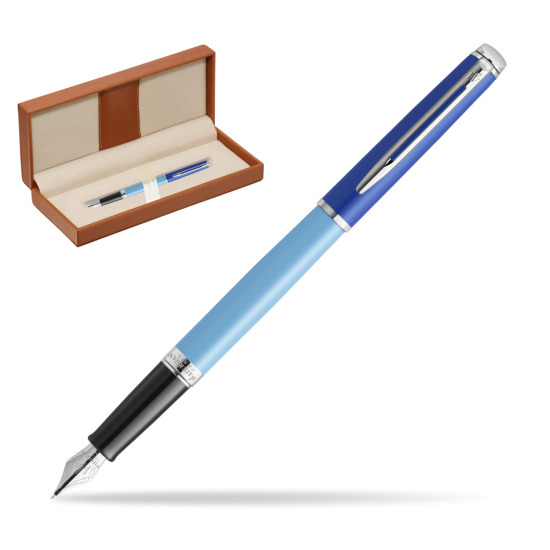 Pióro wieczne Waterman HÉMISPHÈRE COLOR-BLOCK BLUE w pudełku classic brown