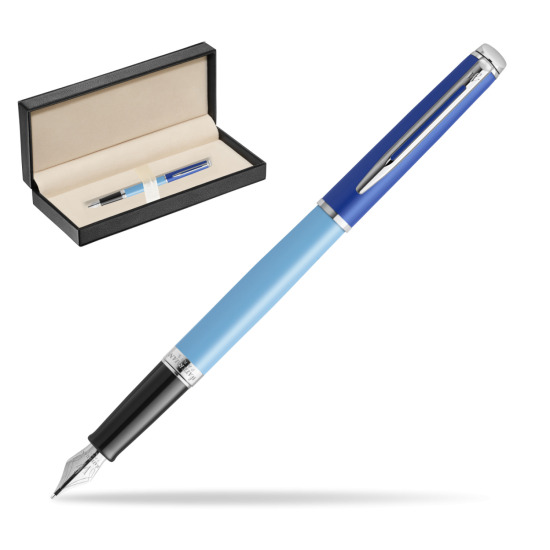 Pióro wieczne Waterman HÉMISPHÈRE COLOR-BLOCK BLUE w pudełku classic pure black