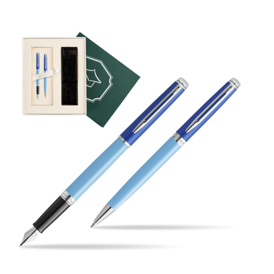 Zestaw Waterman pióro wieczne + długopis HÉMISPHÈRE COLOR-BLOCK BLUE w pudełku Wiedza i Nauka