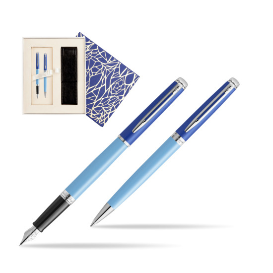 Zestaw Waterman pióro wieczne + długopis HÉMISPHÈRE COLOR-BLOCK BLUE w pudełku Uniwersalne z etui