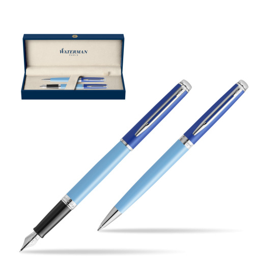 Zestaw Waterman pióro wieczne + długopis HÉMISPHÈRE COLOR-BLOCK BLUE 