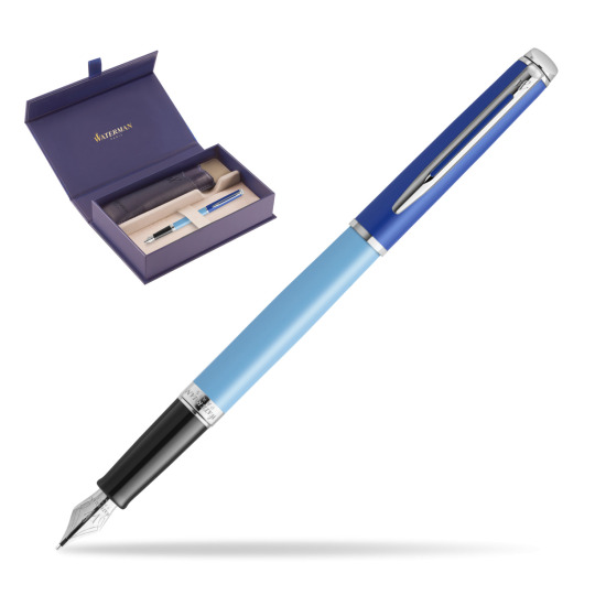 Pióro wieczne Waterman HÉMISPHÈRE COLOR-BLOCK BLUE w oryginalnym pudełku Waterman, wsuwane etui