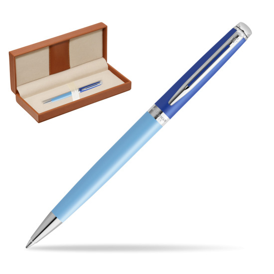 Długopis Waterman HÉMISPHÈRE COLOR-BLOCK BLUE w pudełku classic brown