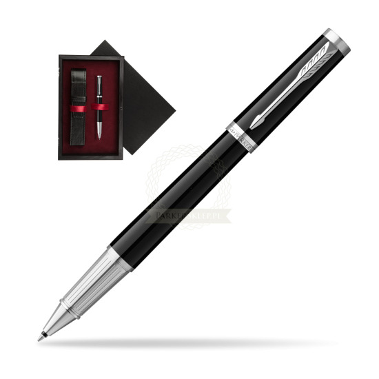 Pióro kulkowe Parker Ingenuity Black CT w pudełku drewnianym Czerń Single Bordo