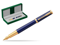 Pióro wieczne Parker Ingenuity Blue GT w zielonym pudełku skórzanym