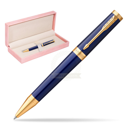 Długopis Parker Ingenuity Blue GT w różowym pudełku zamszowym
