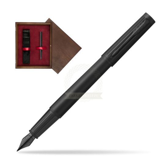 Pióro wieczne Parker Ingenuity Black BT w pudełku drewnianym Wenge Single Bordo