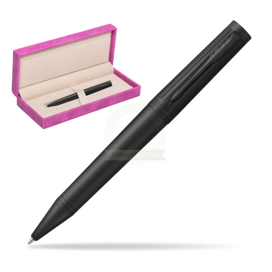 Długopis Parker Ingenuity Black BT w pudełku zamszowym fuksja