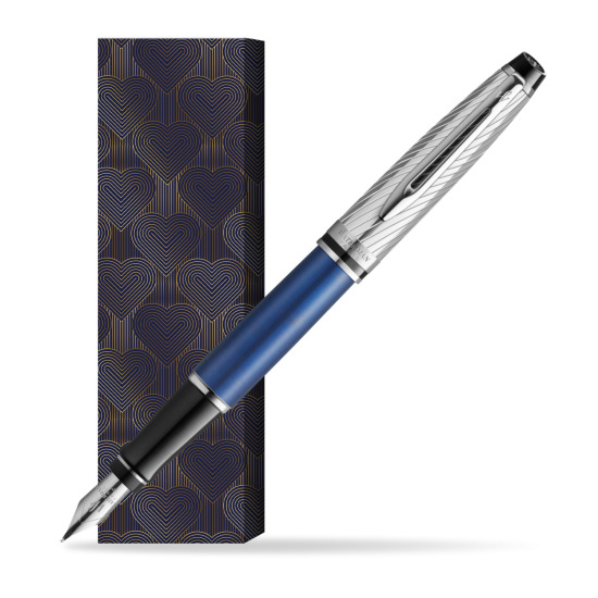 Pióro wieczne Waterman Expert Deluxe Metalic Blue w obwolucie Glamour Love