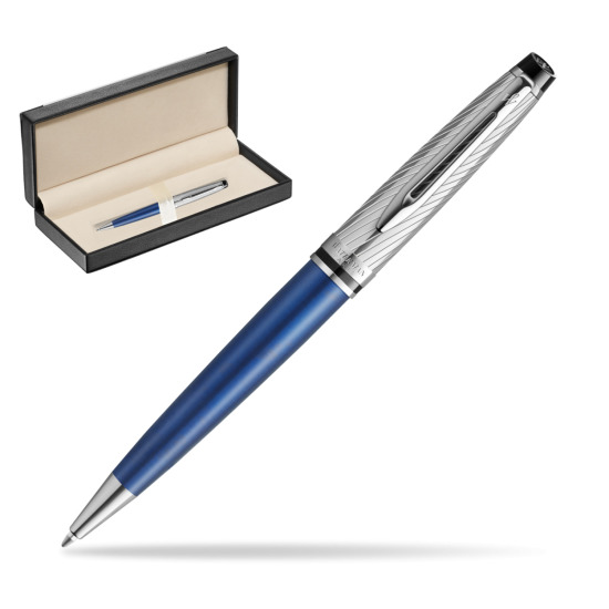 Długopis Waterman Expert Deluxe Metalic Blue w pudełku classic black