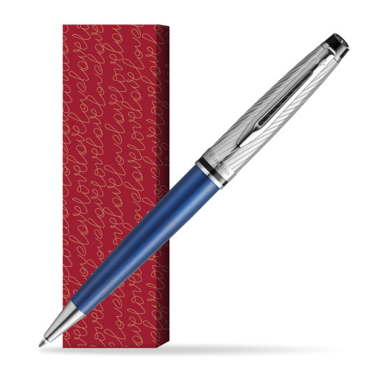 Długopis Waterman Expert Deluxe Metalic Blue w obwolucie True Love