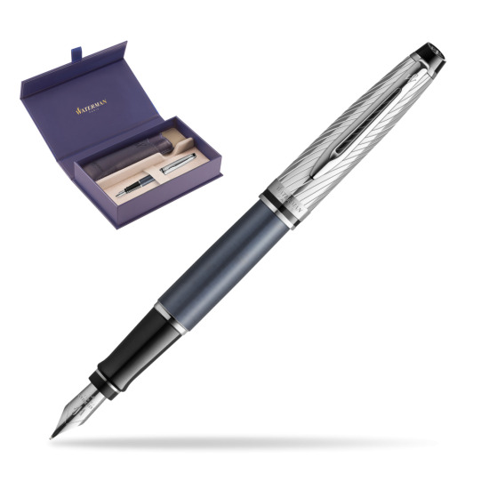 Pióro wieczne Waterman Expert Deluxe Stone Grey CT w oryginalnym pudełku Waterman, wsuwane etui