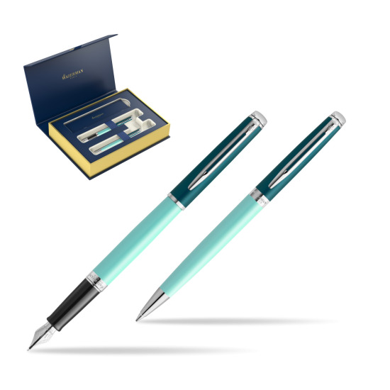 Zestaw prezentowy Waterman pióro wieczne + długopis HÉMISPHÈRE COLOR-BLOCK GREEN CT 