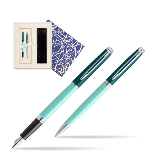 Zestaw prezentowy Waterman pióro wieczne + długopis HÉMISPHÈRE COLOR-BLOCK GREEN CT w pudełku Uniwersalne z etui