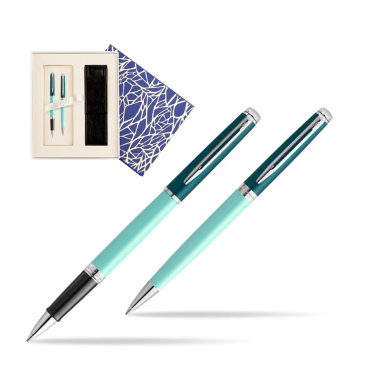 Zestaw prezentowy Waterman pióro kulkowe + długopis HÉMISPHÈRE COLOR-BLOCK GREEN CT w pudełku Uniwersalne z etui