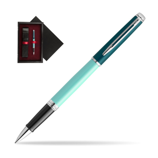 Pióro kulkowe Waterman HÉMISPHÈRE COLOR-BLOCK GREEN CT w pudełku drewnianym Czerń Single Bordo