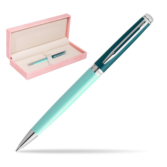 Długopis Waterman HÉMISPHÈRE COLOR-BLOCK GREEN CT w różowym pudełku zamszowym