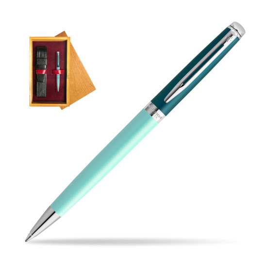 Długopis Waterman HÉMISPHÈRE COLOR-BLOCK GREEN CT w pudełku drewnianym Honey Single Bordo