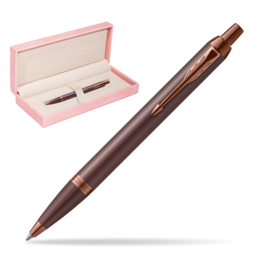 Długopis Parker IM PROFESSIONALS MONOCHROME BURGUNDY w różowym pudełku zamszowym