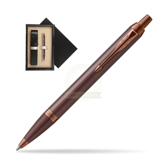 Długopis Parker IM PROFESSIONALS MONOCHROME BURGUNDY w pudełku drewnianym Czerń Single Ecru