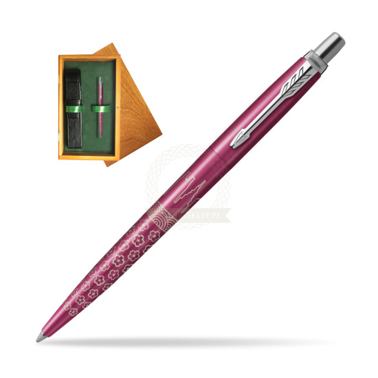 Długopis Parker JOTTER GLOBAL ICON - TOKYO w pudełku drewnianym Honey Single Zieleń