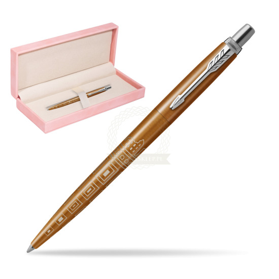 Długopis Parker JOTTER GLOBAL ICON - ROME w różowym pudełku zamszowym