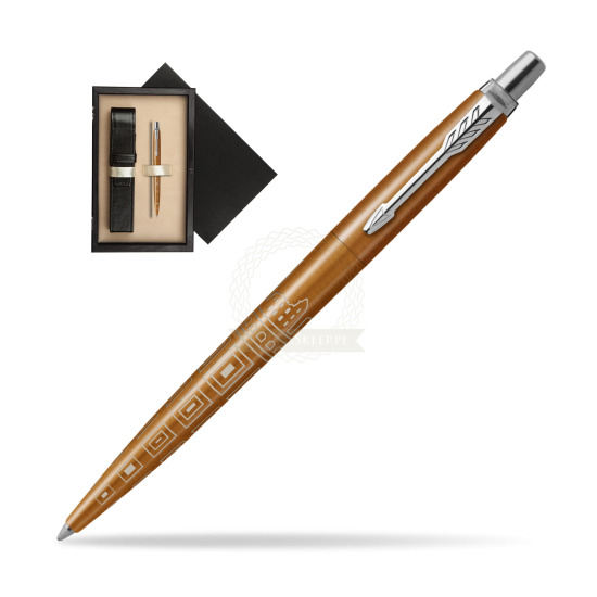 Długopis Parker JOTTER GLOBAL ICON - ROME w pudełku drewnianym Czerń Single Ecru