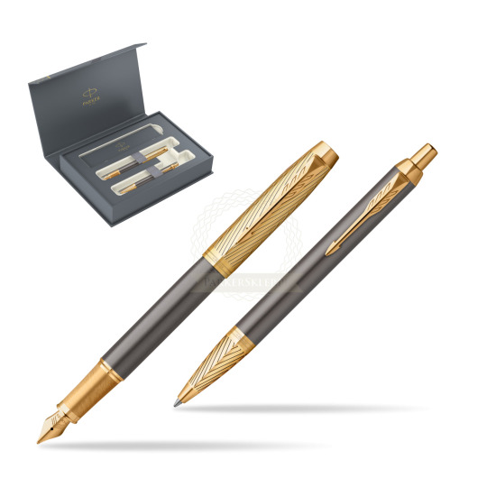 Zestaw Prezentowy Parker Pióro wieczne + długopis IM Pioneers GT - limitowana kolekcja w pudełku Parker Duo 2022