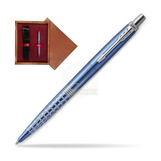 Długopis Parker JOTTER GLOBAL ICON - SEUL w pudełku drewnianym Mahoń Single Bordo