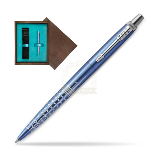 Długopis Parker JOTTER GLOBAL ICON - SEUL w pudełku drewnianym Wenge Single Turkus