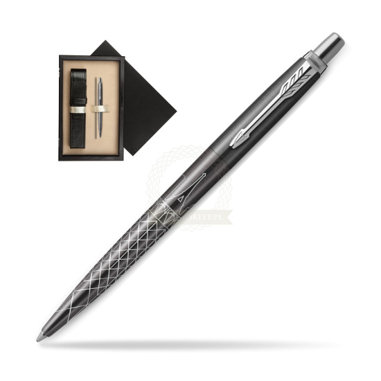 Długopis Parker JOTTER GLOBAL ICON - PARIS w pudełku drewnianym Czerń Single Ecru