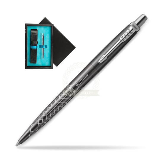Długopis Parker JOTTER GLOBAL ICON - PARIS w pudełku drewnianym Czerń Single Turkus