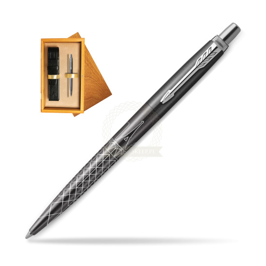 Długopis Parker JOTTER GLOBAL ICON - PARIS w pudełku drewnianym Honey Single Ecru