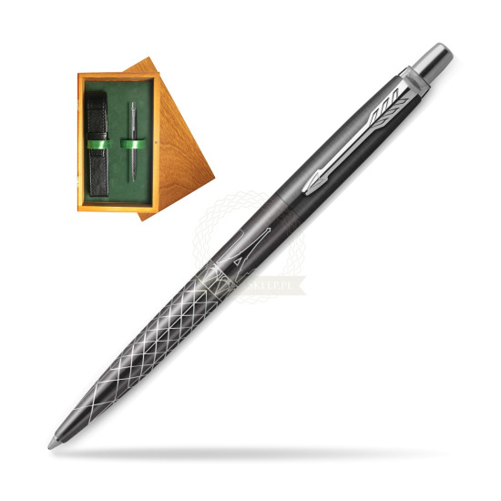 Długopis Parker JOTTER GLOBAL ICON - PARIS w pudełku drewnianym Honey Single Zieleń