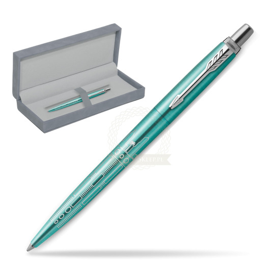 Długopis Parker JOTTER GLOBAL ICON - MIAMI w szarym szarymszarymszarympudełku zamszowym