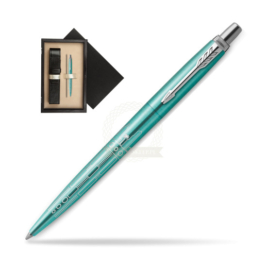 Długopis Parker JOTTER GLOBAL ICON - MIAMI w pudełku drewnianym Czerń Single Ecru