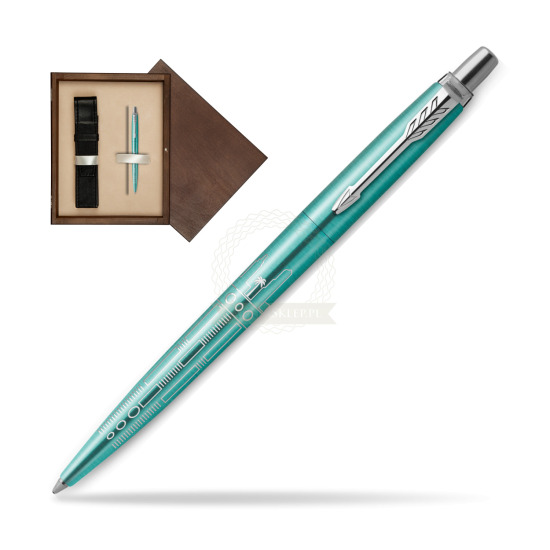 Długopis Parker JOTTER GLOBAL ICON - MIAMI w pudełku drewnianym Wenge Single Ecru