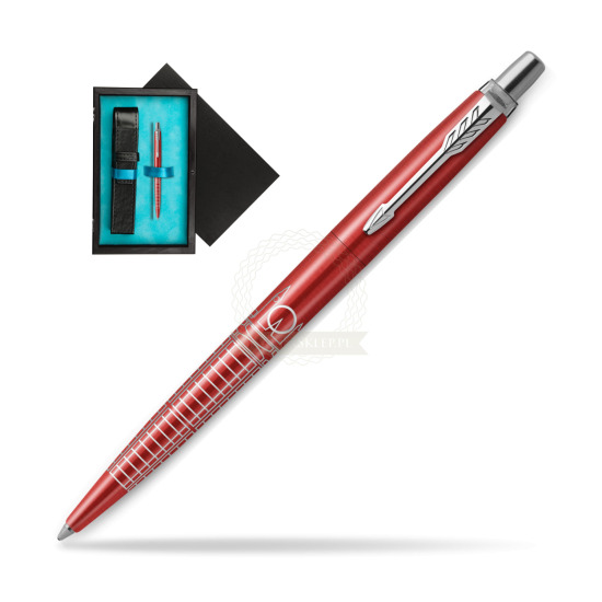 Długopis Parker JOTTER GLOBAL ICON - LONDON w pudełku drewnianym Czerń Single Turkus