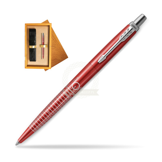 Długopis Parker JOTTER GLOBAL ICON - LONDON w pudełku drewnianym Honey Single Ecru