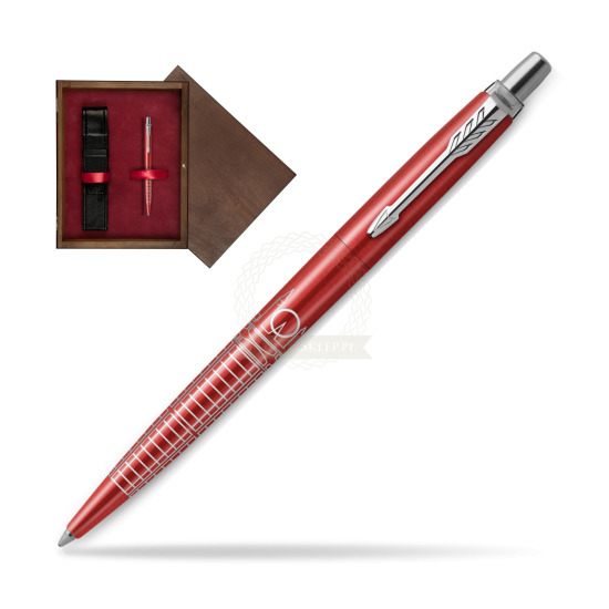 Długopis Parker JOTTER GLOBAL ICON - LONDON w pudełku drewnianym Wenge Single Bordo