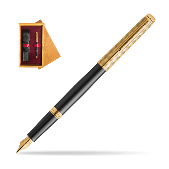 Pióro wieczne Waterman Hémisphère OPERA Collection w pudełku drewnianym Honey Single Bordo