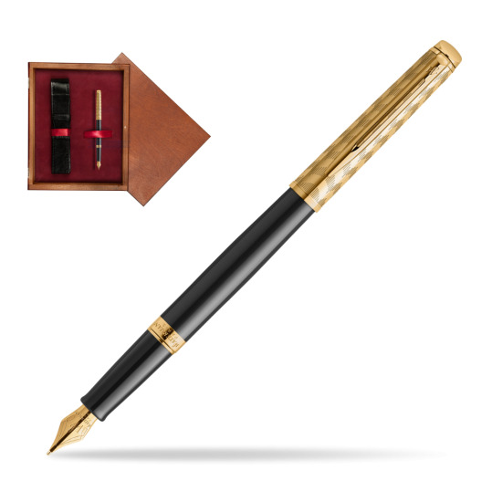 Pióro wieczne Waterman Hémisphère OPERA Collection w pudełku drewnianym Mahoń Single Bordo