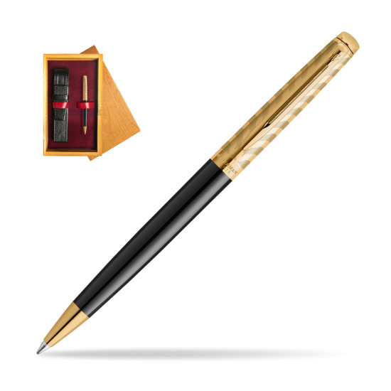 Długopis Waterman Hémisphère OPERA Collection w pudełku drewnianym Honey Single Bordo
