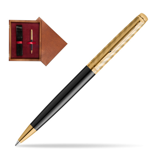 Długopis Waterman Hémisphère OPERA Collection w pudełku drewnianym Mahoń Single Bordo