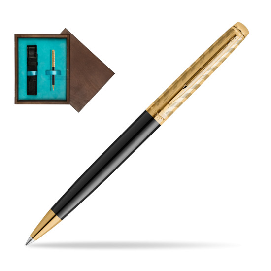 Długopis Waterman Hémisphère OPERA Collection w pudełku drewnianym Wenge Single Turkus