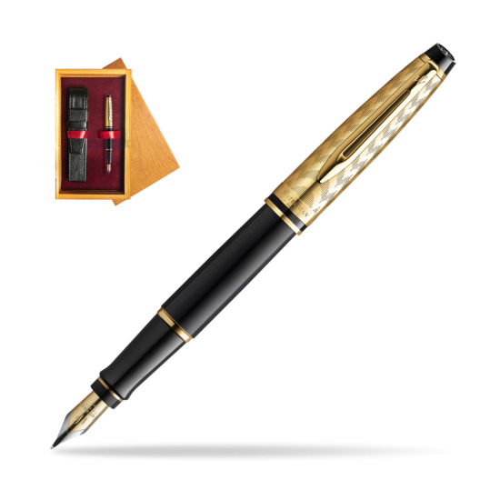 Pióro wieczne Waterman Expert OPERA Collection w pudełku drewnianym Honey Single Bordo